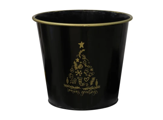 N/y decorate objects KOOPMAN BUCKET D230XH203MM GOLD WHITE (FZ1900080)