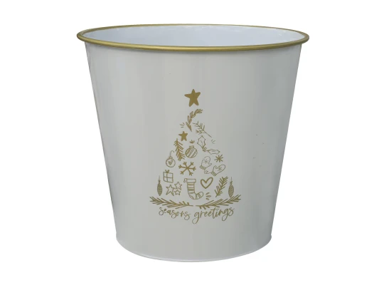 N/y decorate objects KOOPMAN BUCKET D300XH285MM GOLD WHITE (FZ1900140)