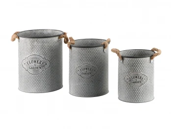 Դեկորատիվ առարկաներ KOOPMAN PLANTER SET ZINC 2PCS (FZ3000640)