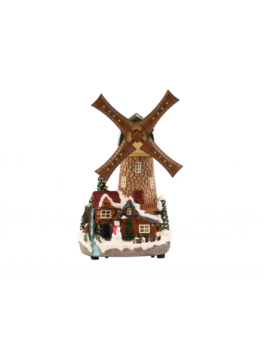 Новогодные декоративные аксессуары KOOPMAN WINDMILL WITH LED 21X32CM (ABG101360)
