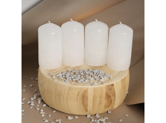 Candle WOC BIG WHITE 4 PCS 