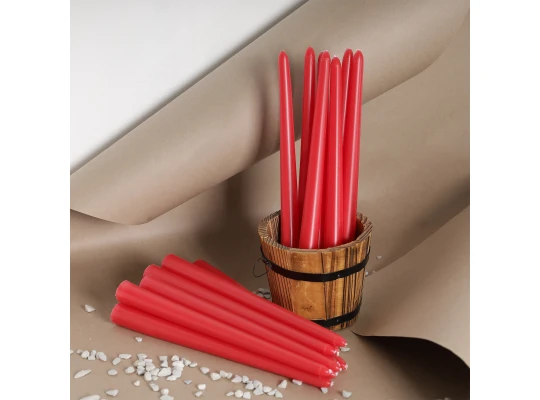 Candle WOC LONG RED 20 PCS 