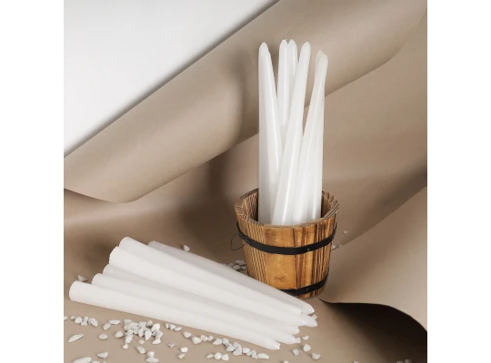 Candle WOC LONG WHITE 20 PCS 