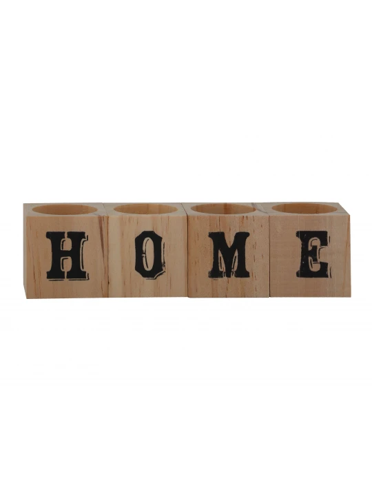 Candlestick RED HOUSE WOOD HOME 4PC 