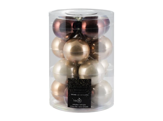 N/y decorate objects KOOPMAN XMAS BALL 80MM S16 COFFEE (163804) (ARB105050)