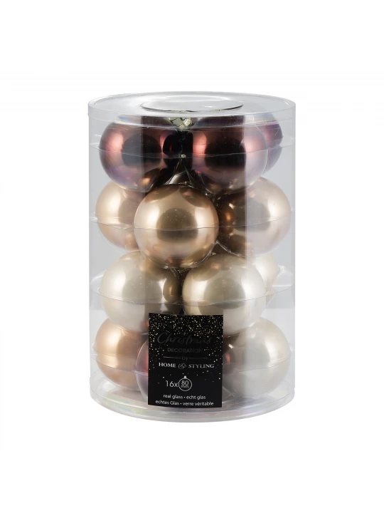 Ամանորյա դեկորատիվ առարկաներ KOOPMAN XMAS BALL 80MM S16 COFFEE (163804) (ARB105050)