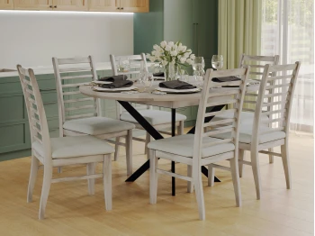 Dining table HOBEL ELINA DT ANTIK GRAY (1) 