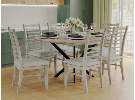 Dining table HOBEL ELINA DT ANTIK GRAY (1) 
