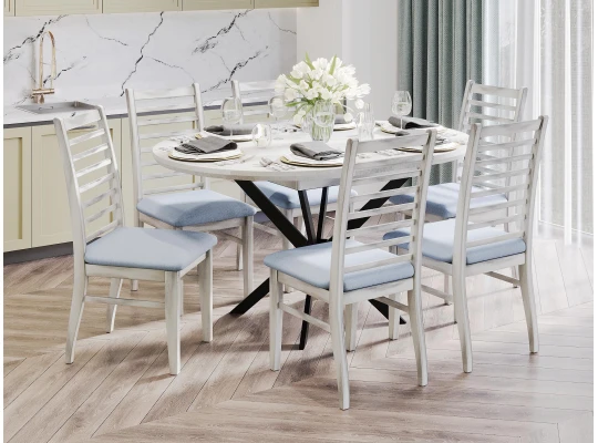 Dining table HOBEL ELINA DT ANTIK SILVER (1) 