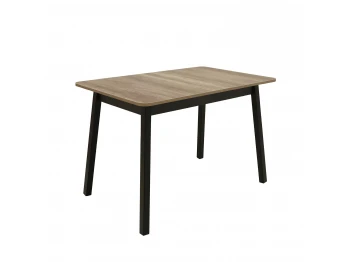 Dining table MAMADOMA TIRK RADIAL-110, РАЗДВИЖНОЙ 110(142)X70, ДУБ КАНЬОН/ЧЕРНЫЙ,1 (УПАК.) (1) 