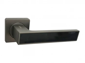 Door handle VANTAGE V52GR/BL-2 AL (ГРАФИТ/ЧЕРНЫЙ ГЛЯНЕЦ) 