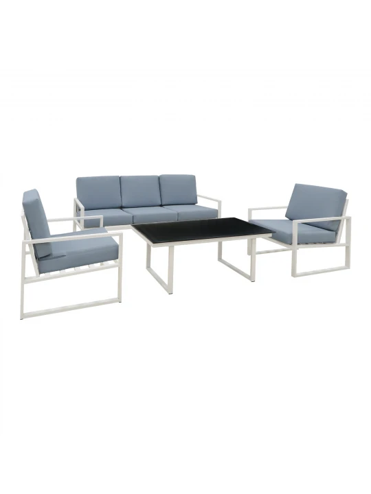Garden set HOBEL PIER 3+1+1 ALUM WHITE/ (4) 