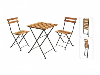 Садовый гарнитур KOOPMAN BISTRO SET BLACK FRAME 3PC (F1) (VN3000100)