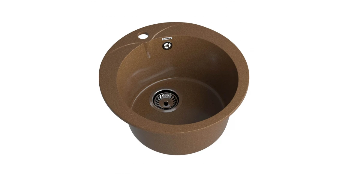 Kitchen sink GRANFEST RONDO 480 1-чаша D-475 мм терракот 