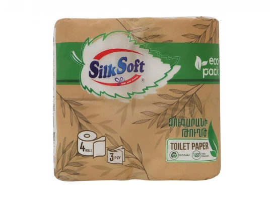 Туалетная бумага SILK SOFT 3Շ 4 ՀԱՏ ECO PACK (011723) 
