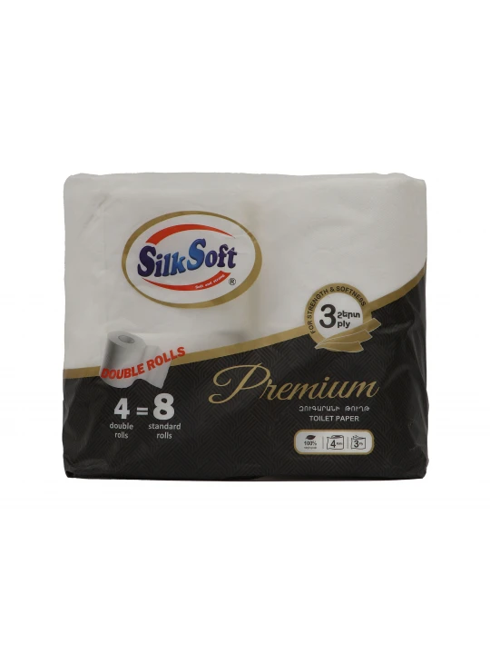 Туалетная бумага SILK SOFT PREMIUM 3 LAYER 4PC (012232) 