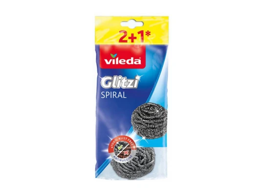 Խոհանոցի սպունգ եվ քերիչ VILEDA GLITZI INOX 2+1PC (210370) 