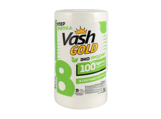 Մաքրող կտոր VASH GOLD Էկո Ֆրենդլի 100 հատ (307895) 