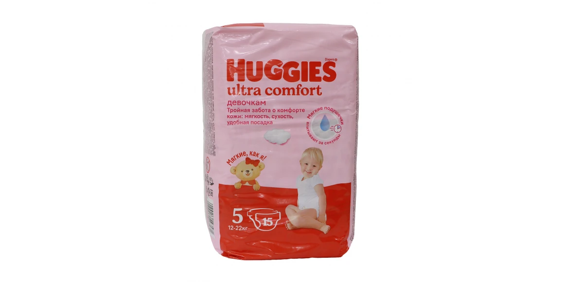 Подгузник HUGGIES ULTRA COMFORT GIRLS 15 PC (543581) 