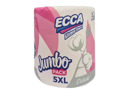 Paper towel ECCA  JUMBO 5XL 75մետր Premium Deluxe 1/8 հատ (562343) 