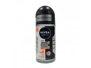 Дезодорант NIVEA 85392 ROLL-ON BLACK &WHITE INVISIBLE EXTRA 50ML (730084) 