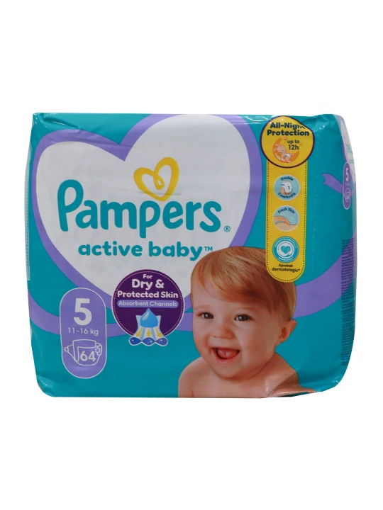 Տակդիր PAMPERS GIANT PACK N5 (11-16KG) 64PC (949974) 