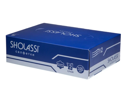 Салфетка SHOLASSI N100 EXTRA SOFT 2PLY 100PC (231579) 