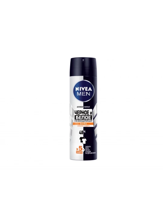 Дезодорант NIVEA 85388 SPRAY MAN BLACK & WHITE EXTRA 150ML (730534) 