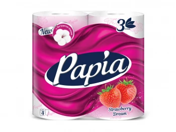 Զուգարանի թուղթ PAPIA 3PLY 4PSC STRAWBERRY (000075) 
