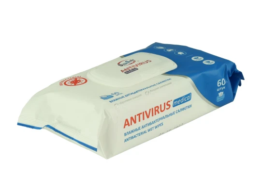 Влажные салфетки SILK SOFT ANTIVIRUS  60PC (017416) 
