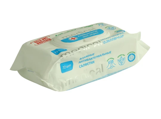 Влажные салфетки SILK SOFT MEDICAL 72PC (011235) 