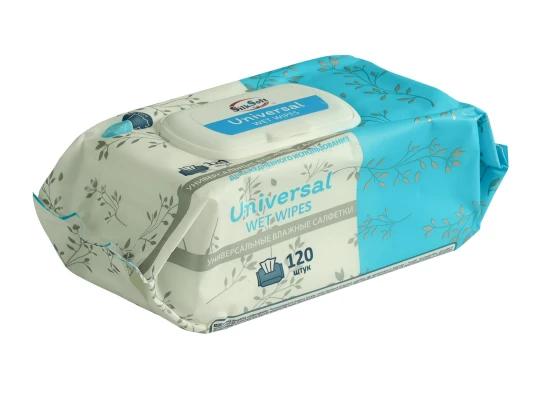 Влажные салфетки SILK SOFT UNIVERSAL 120PC (005536) 
