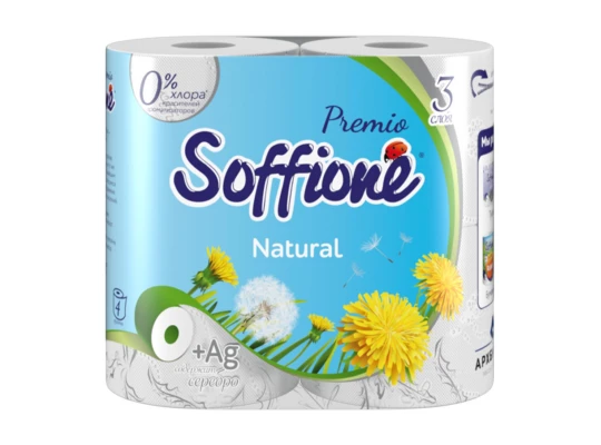 Զուգարանի թուղթ SOFFIONE PREMIO NARURAL 3PLY 4PC (100051) 