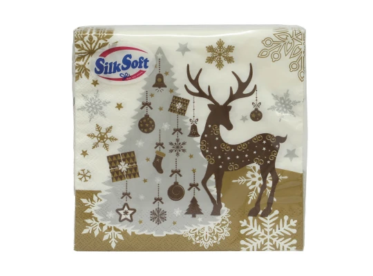 Салфетка SILK SOFT 20 ՀԱՏ 3Շ ՔԱՌԱԿՈՒՍԻ ԱՐԾԱԹԵ ԵՎ ՈՍԿԵ ԵՂՆԻԿՆԵՐ (981224) 