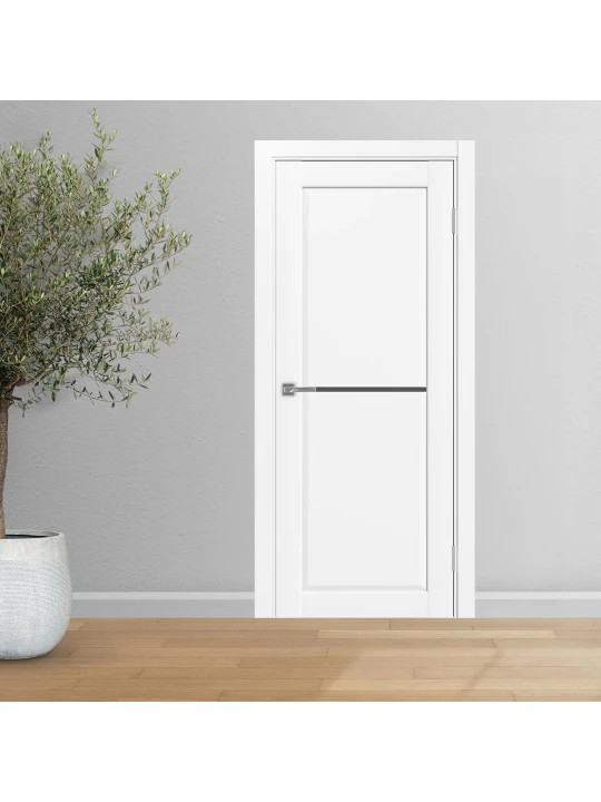 Room doors INDOORS GRACE 200 ЧЕРНОЕ СТЕКЛО ЛАКОБЕЛЬ WHITE CRYSTAL (3) 