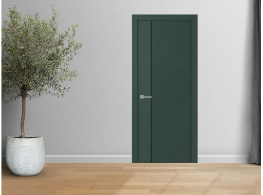 Room doors YUKKA ЭКЗА 8М (3) ЧЕРНОЕ ОЛИВА СОФТ 