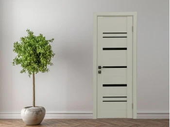 Room doors VDK ТРЕНД 9 ЧЕРНОЕ СТЕКЛО ЛАКОБЕЛЬ ПЕРЛАМУТР СВЕТЛЫЙ (3) 