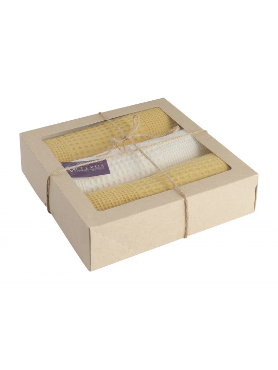 Խոհանոցային սրբիչների հացաքածու VETEXUS VDS BOX 3PC MILK WITH YELLOW 45X70 (660134) 