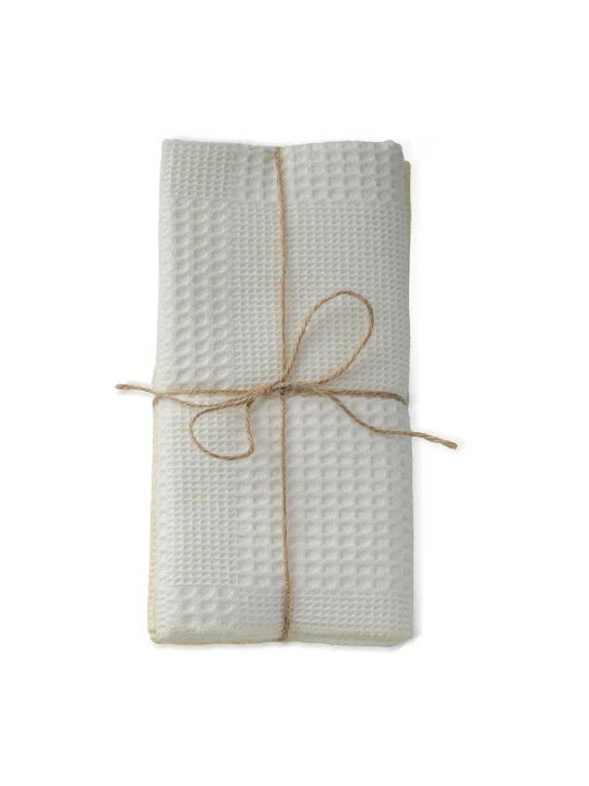 Kitchen towel set VETEXUS VDS 3PC MILK WITH LIME 50X70 (689692) 