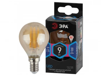 Lamp ERA F-LED P45-9W-840-E14 Gold 