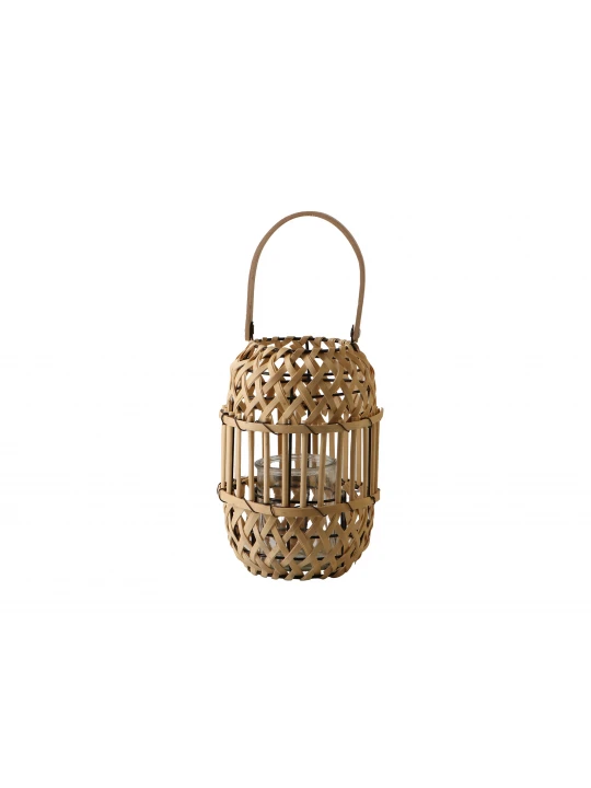 Подсвечник KOOPMAN LANTERN WOOD WITH HANDLE 22CM (NB1720490)
