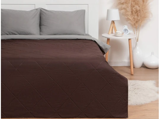 Bed cover SIMA-LAND LOVELIFE 200X210 EURO DARK BROWN (7581257)