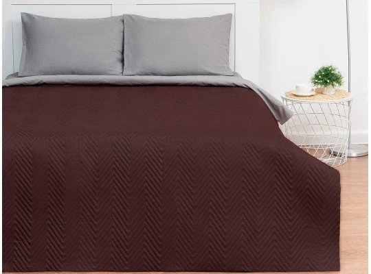 Bed cover SIMA-LAND ЭКОНОМ И Я 180X210 BROWN 2 сп (7581329)