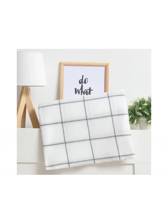Plaid SIMA-LAND ЭКОНОМ И Я KLETKA 150X200 WHITE (9849866)