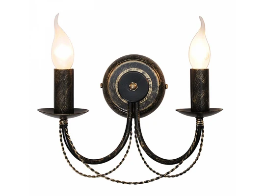 Sconce SEVERNIY SVET PALERMO 2-Р. ЧЕРНОЕ ЗОЛОТО E14 