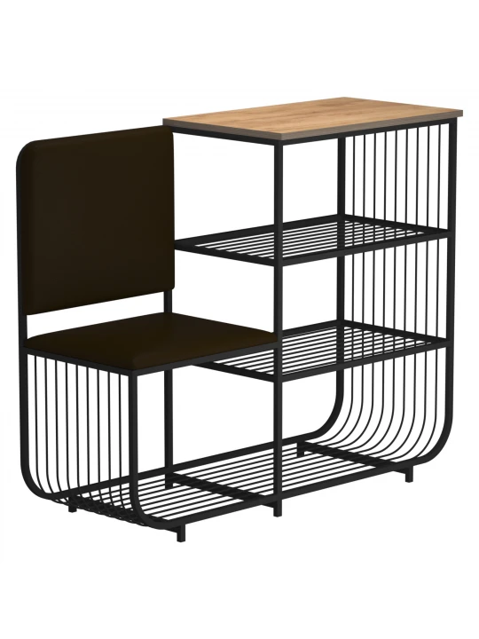 Shoe shelf HOBEL WMX-SH-666 METAL BLACK BROWN L (1) 