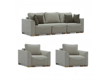 Հավաքածու HOBEL BELONA LUXE 3+1+1 CREAM BONCUK 4/ BROWN SHO 599-2 (13) 
