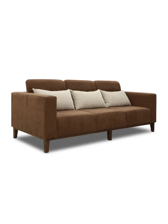 Sofa set HOBEL DALI 3+1+1 DARK BROWN BREEZE 12/CREAM FOREVER 910 (3) 
