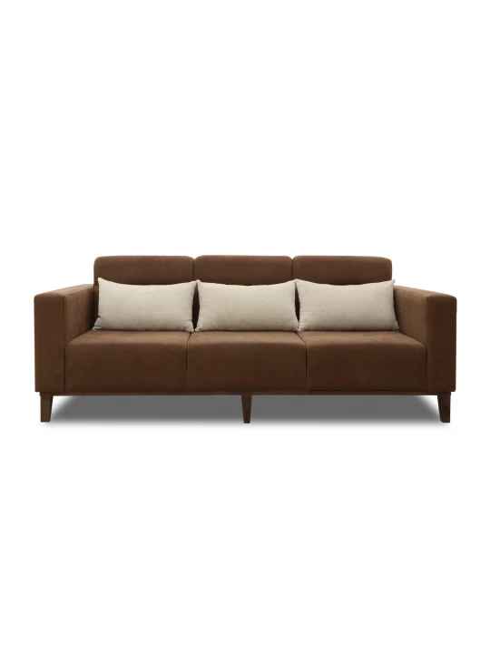 Sofa set HOBEL DALI 3+1+1 DARK BROWN BREEZE 12/CREAM FOREVER 910 (3) 