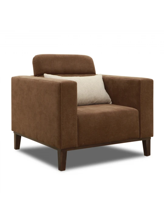 Sofa set HOBEL DALI 3+1+1 DARK BROWN BREEZE 12/CREAM FOREVER 910 (3) 